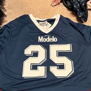 Modelo Blue and White Jersey